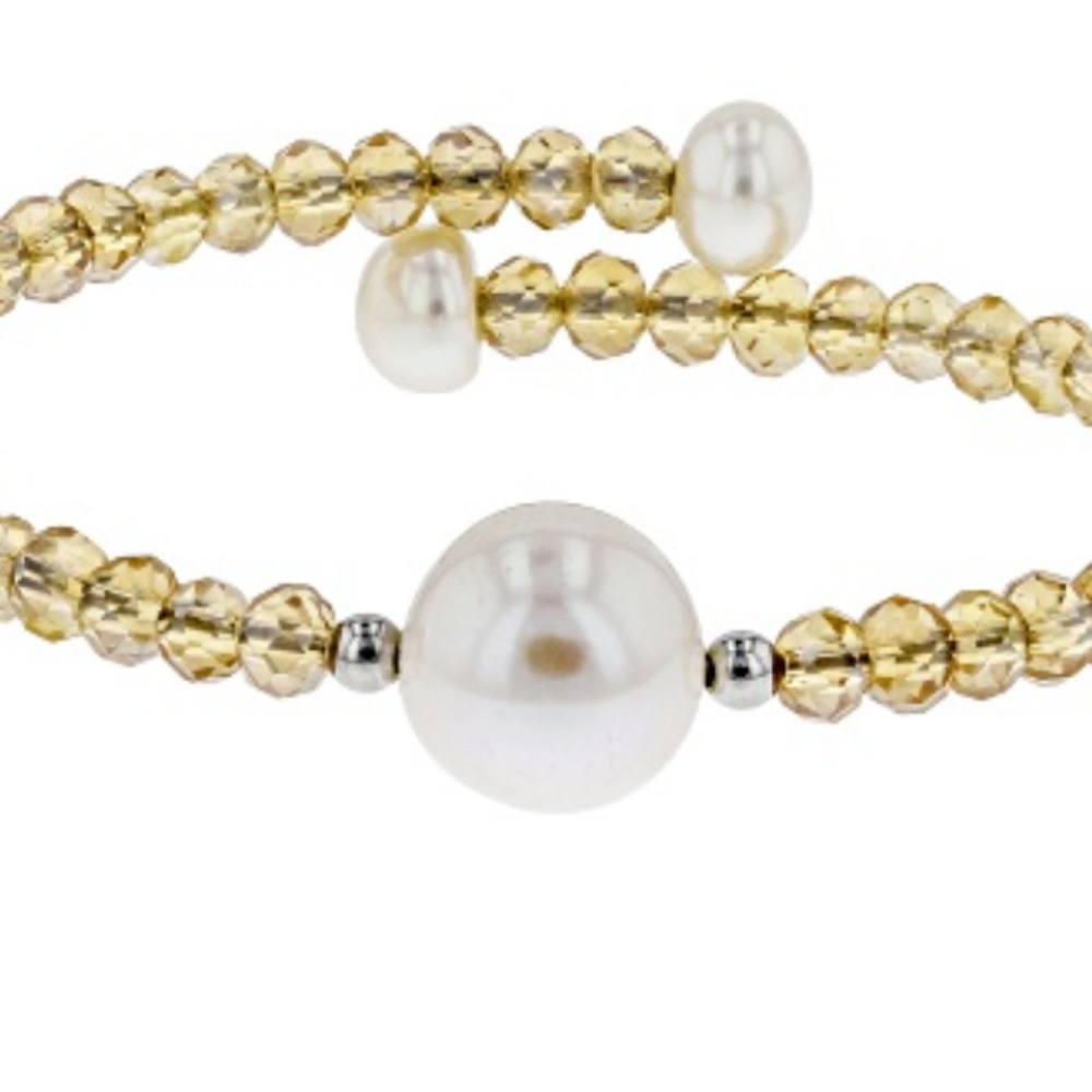 Freshwater Pearls and crystal bracelet